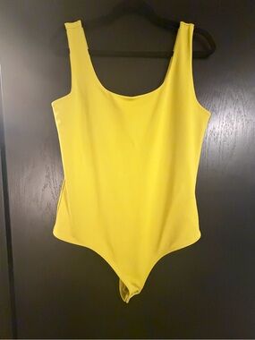 Express Bright Yellow One-Piece Bodysuit